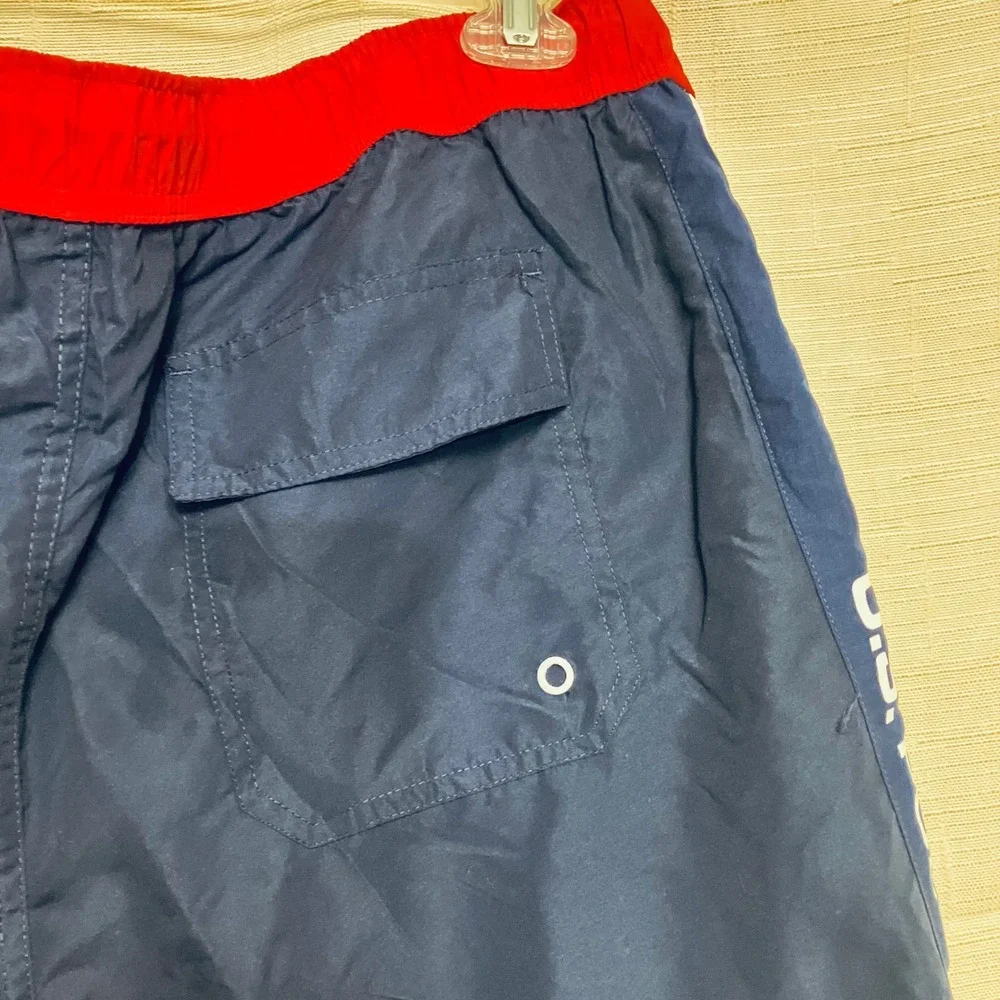 U.S. Polo Assn Swim Trunks Mens XL Navy Blue New Side Stripe UPF 50 Shorts